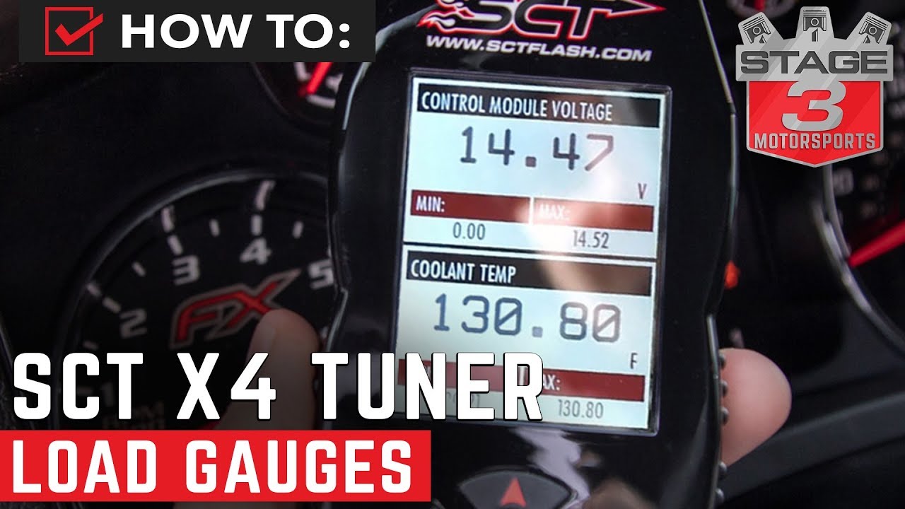 How to Load Electronic Gauges On SCT X4 Tuning Device
