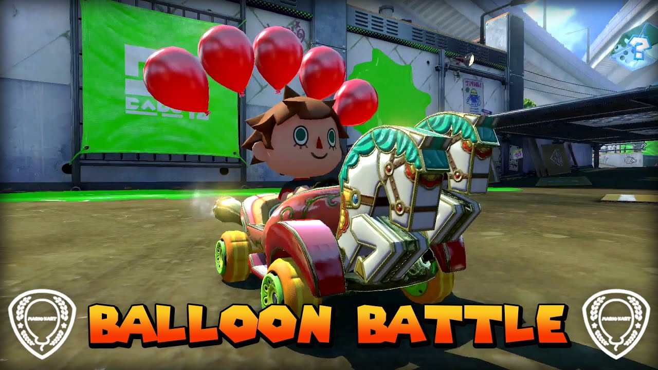 Mario Kart 8 Deluxe - Balloon Battle - Villager Gameplay | MarioGamers
