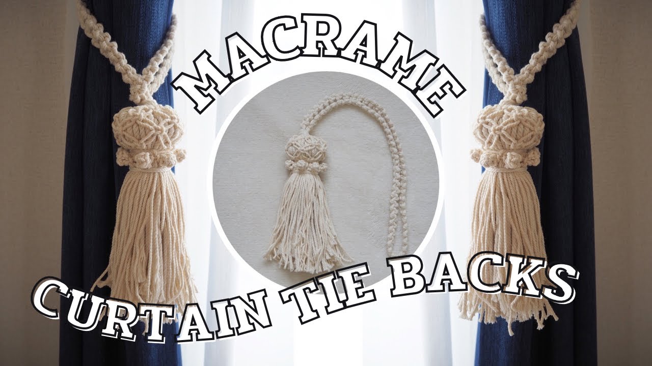 Macrame curtain tie backs DIY มาคราเม่ผูกผ้าหม่าน