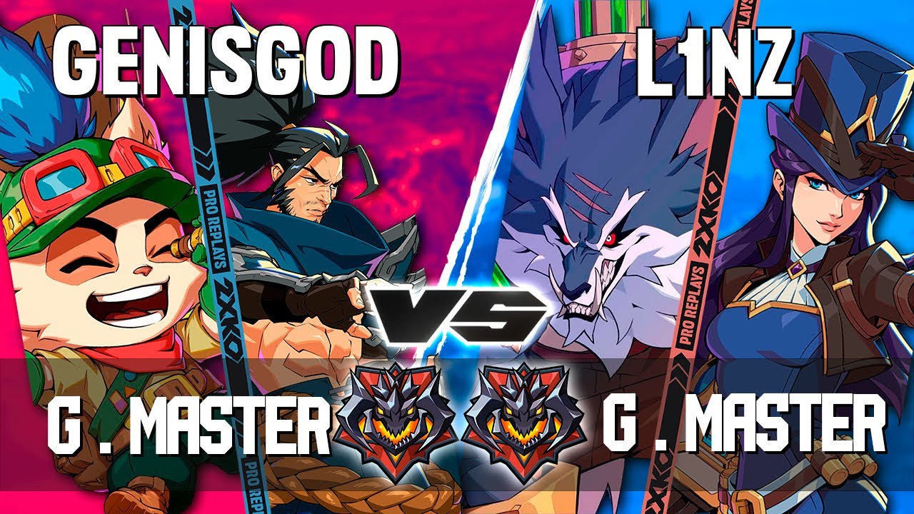 2XKO ▰ GENISGOD (Yasuo-Teemo) vs L1NZ (Warwixk-Caitlyn) ▰ 2XKO Pro level replays