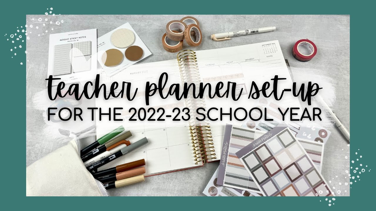 TEACHER PLANNER SET-UP! 📒 | ideas for the 2022-23 in the erin condren TLP | tattooed teacher plans