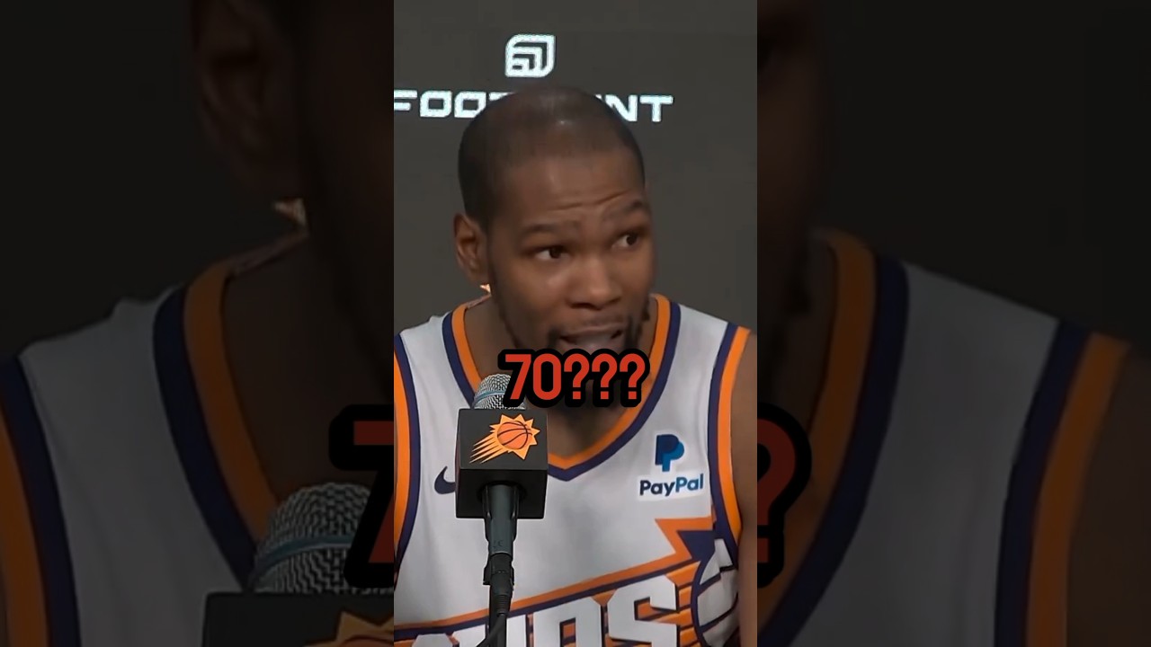 Hilarious reaction from KD when he found out about Embiid's 70-point game 😂 #nba