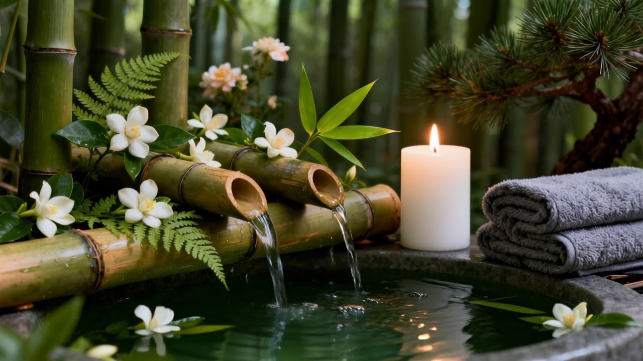 Soothing Relaxing Music 🌹 Peace of Mind, Anxiety Relief,Spa Relax Water,Relax Sleep Day Full 19