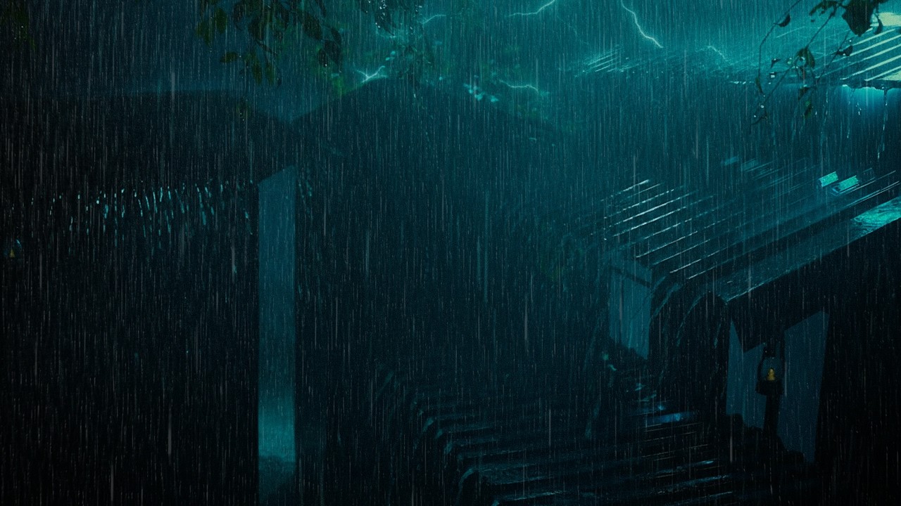 Sleep Like a Baby Tonight – Powerful Rain & Thunder Sounds on Tin Roof at Night