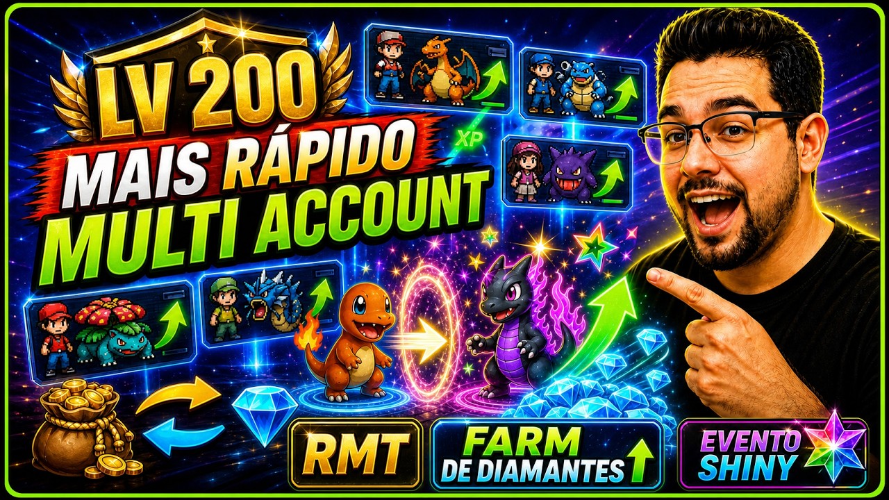 POKE IDLE WORLD: AUMENTE AT&Eacute; 4X todo seu FARM, Muito mais DIAMANTES e CAPTURAS !