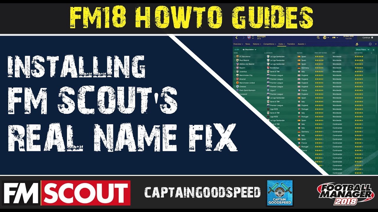FM18 How-to Guide | How to Install FM Scout's Real Name Fix (Windows 10) | Football Manager 2018