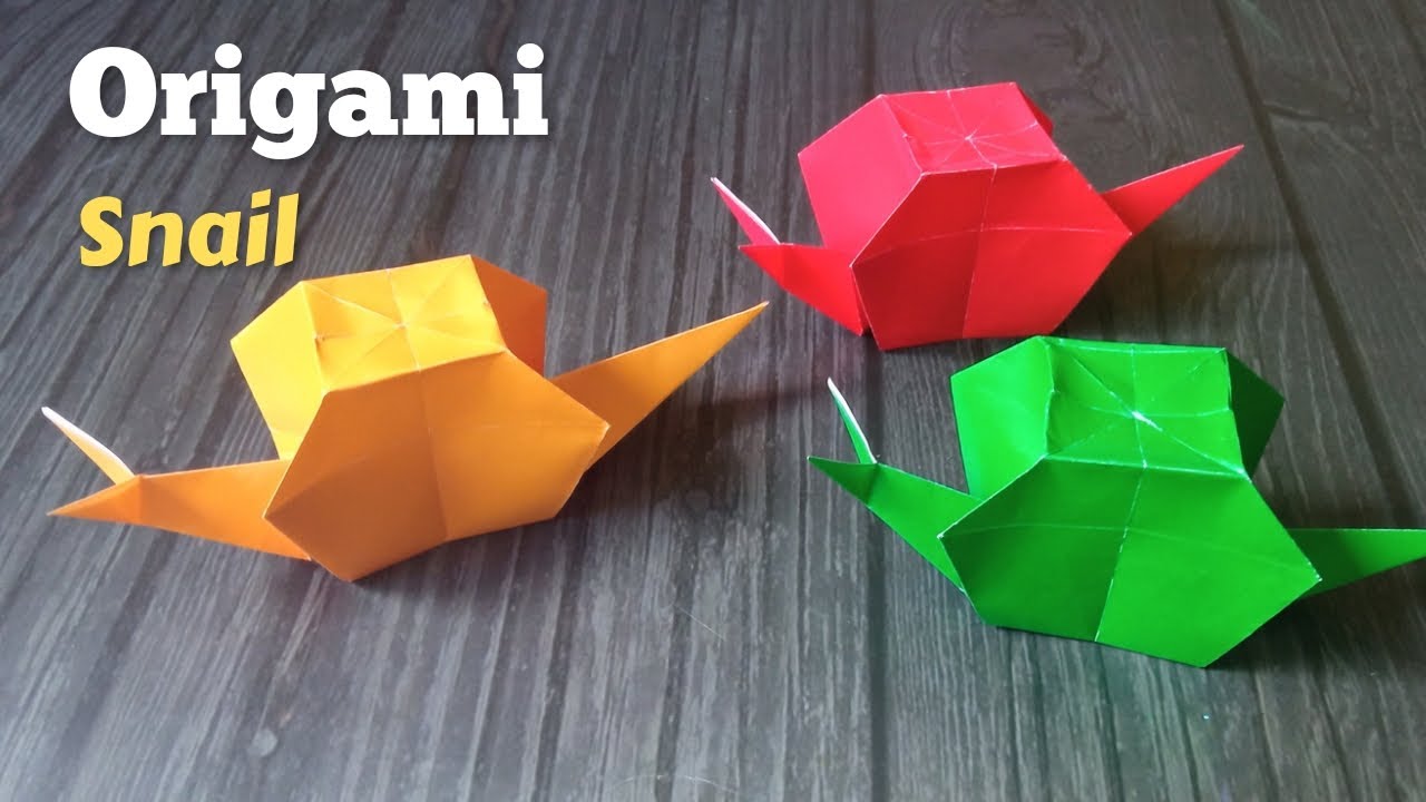 Easy Origami Snail - Origami Animals - Origami For Beginners