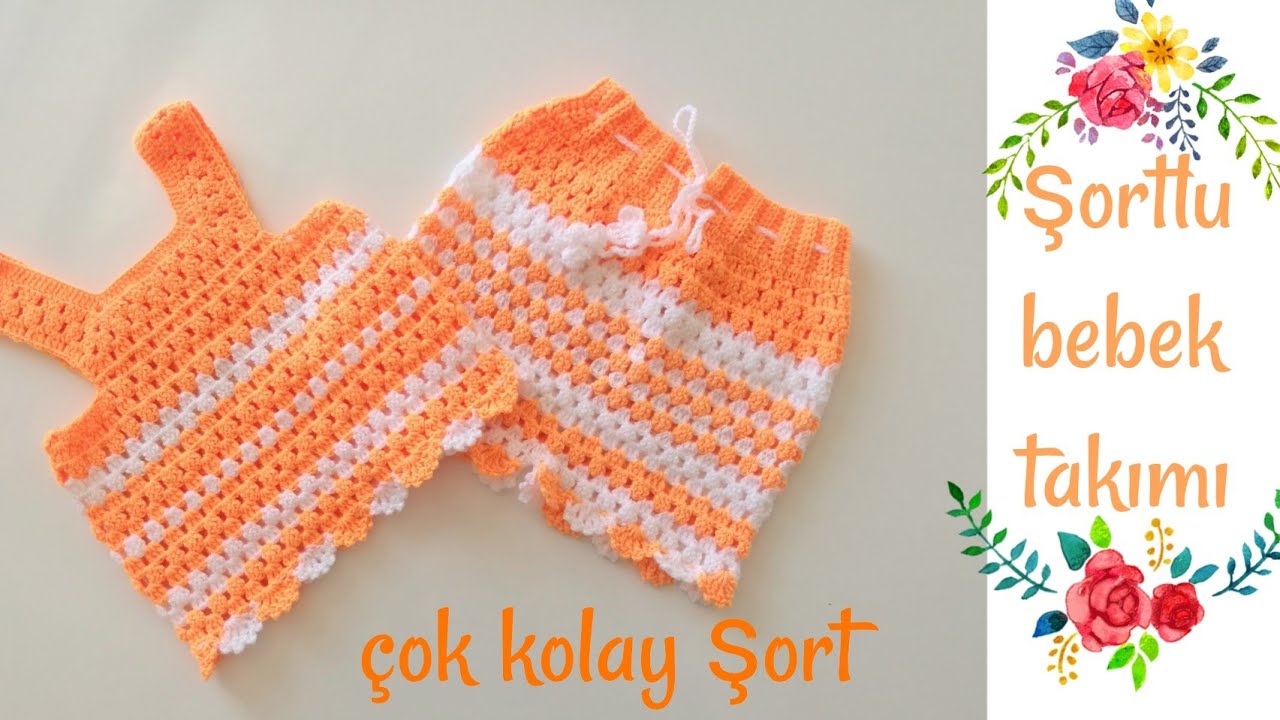Çok kolay bebek şortu nasıl örülür?Bebek şortu  yapımı#babycrochet