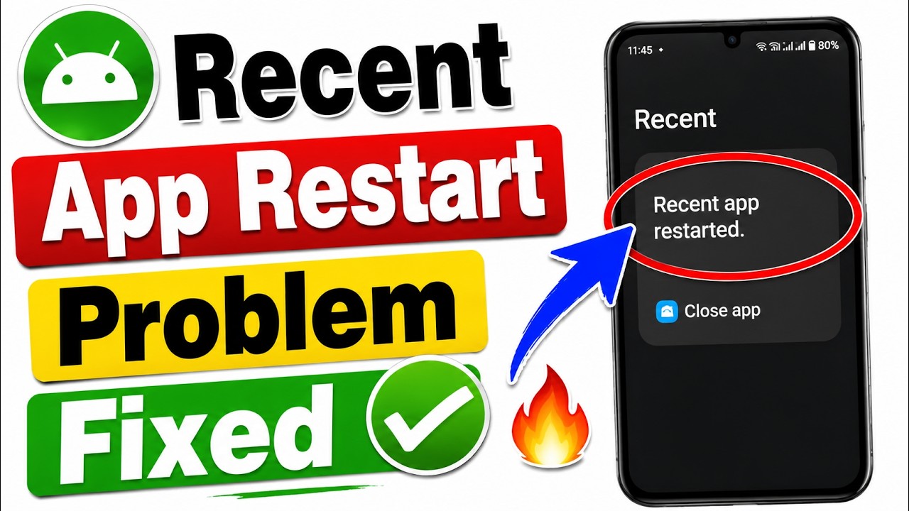 Recent Apps Restart Problem Solve | Recent App Not Working In Background Problem Solve