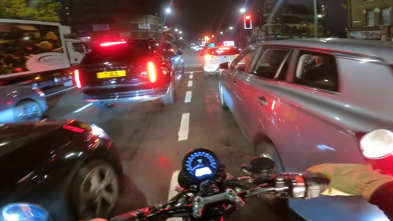 Night Ride Through Fog and Traffic | Triumph POV | London | 4K