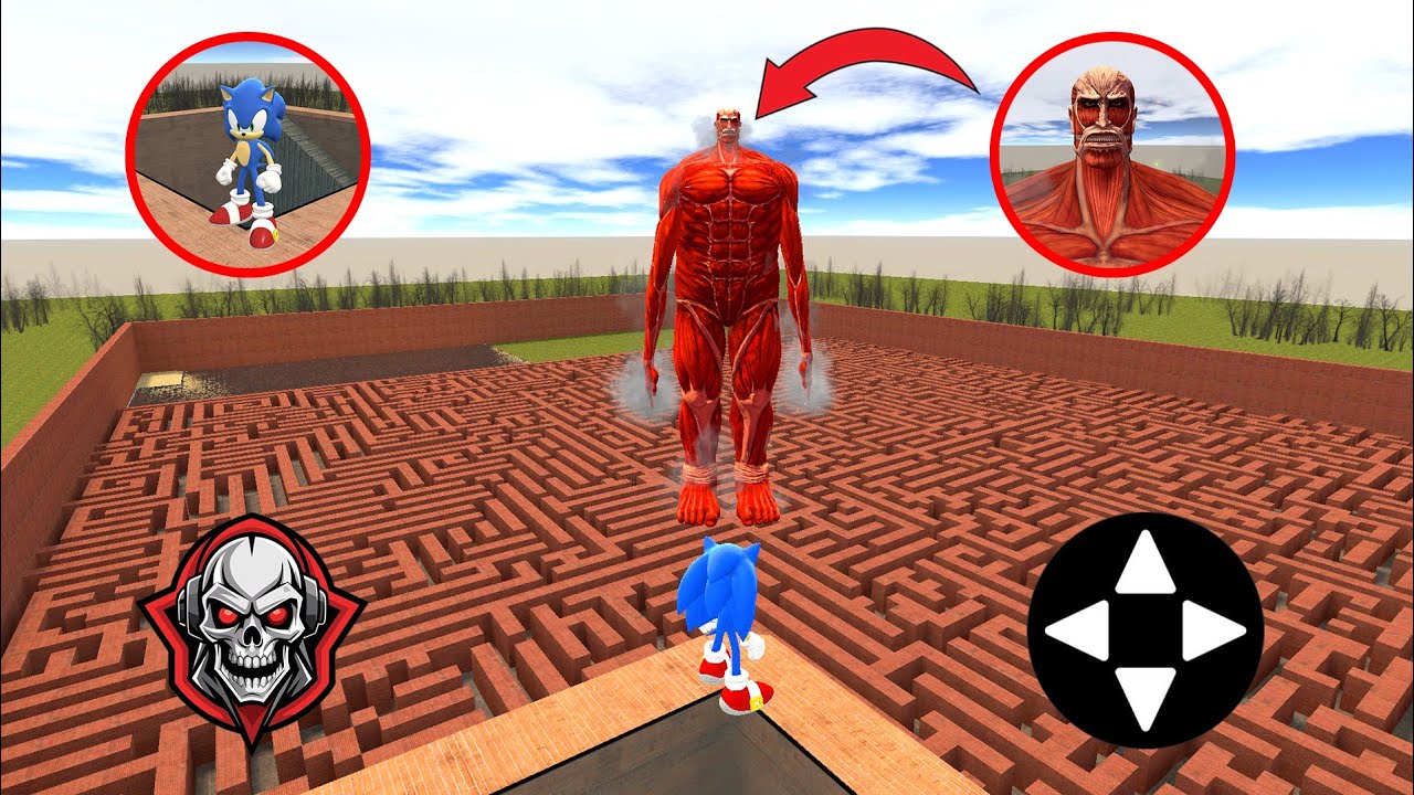 I Became Sonic vs Giant Titan Epic Battle in Garry’s Mod!
