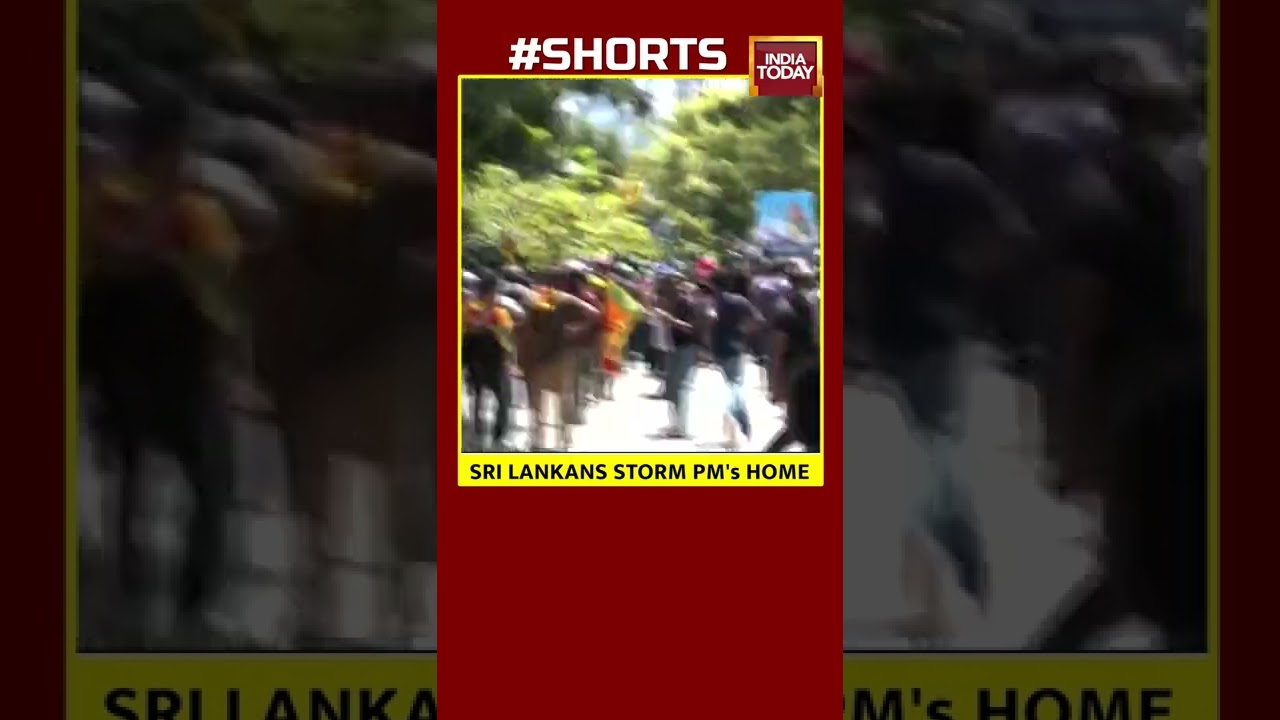 Angry Protesters Lay Seige To Sri Lanka PM's Residence #shorts #srilankaprotest