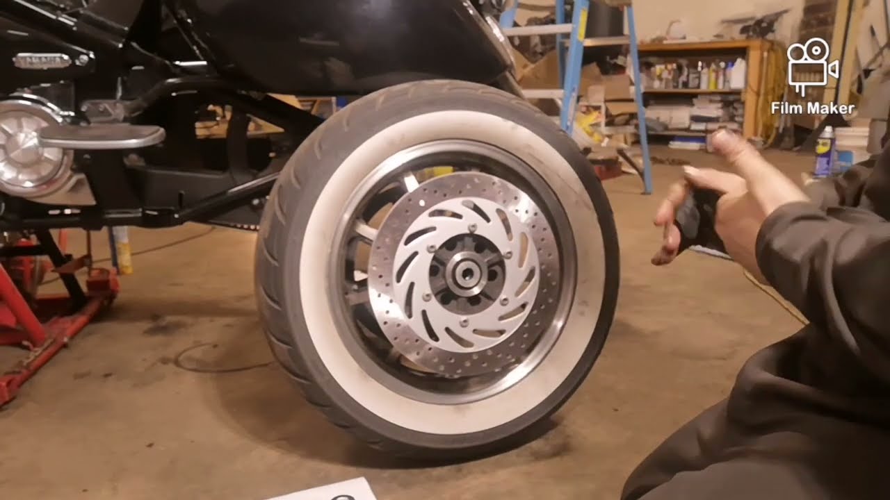 Clargo Garage- Yamaha Silverado 1700 года выпуска, снятие и установка задней шины на мотоцикле - ...