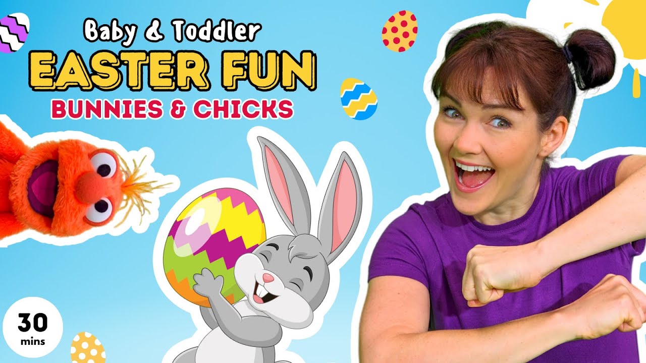 Baby & Toddler Learning 🐰 Easter Songs | Bunny Fun 🎶 Hop, Sing & Learn 🐣