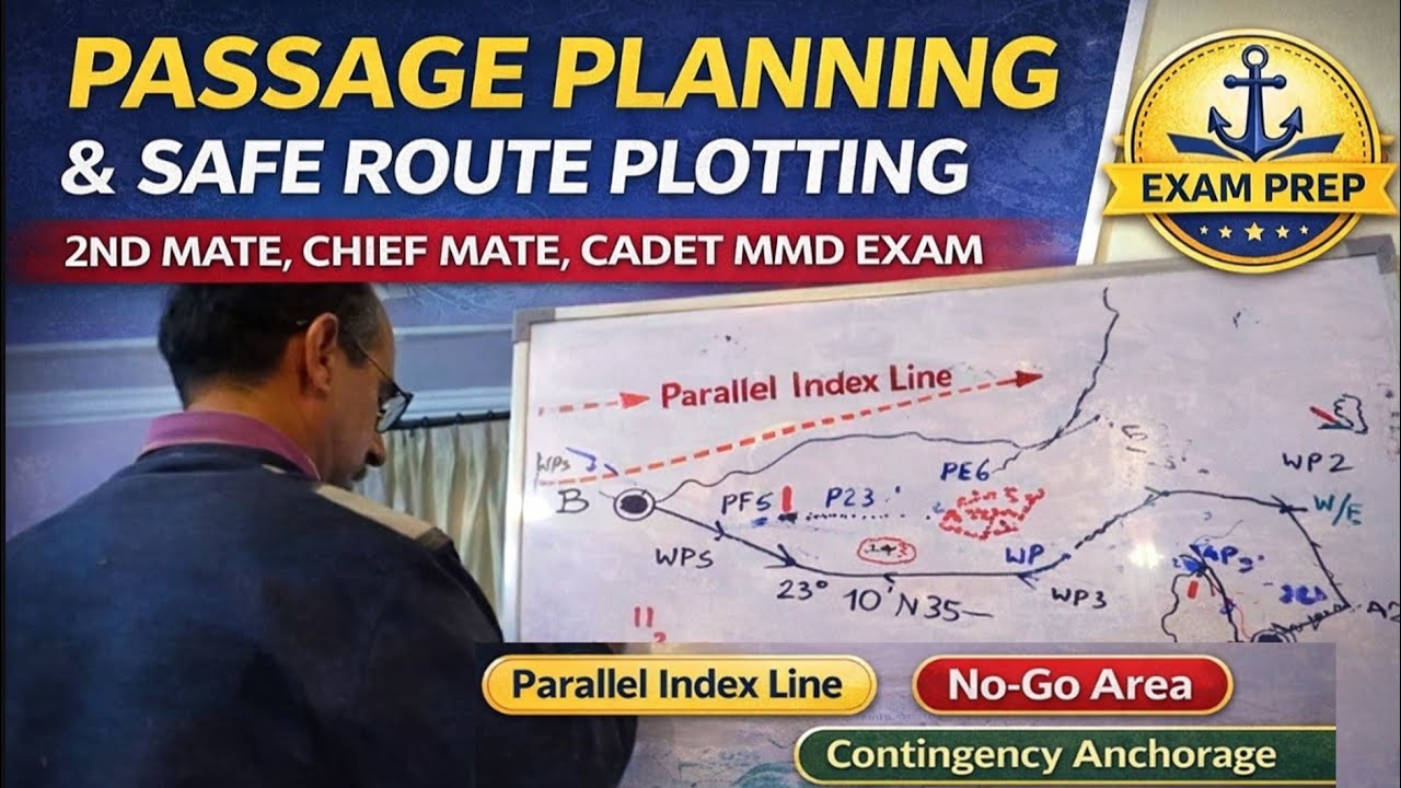 Passage Planning MMD Exam | Safe Route Plotting on Nautical Chart 5072 | 2nd Mate, Chief Mate, Cadet