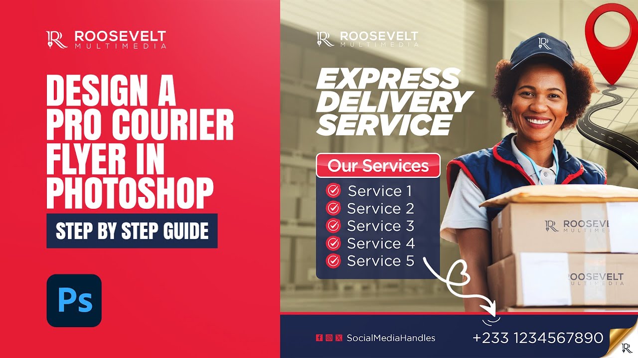 Design a Pro Courier Flyer in Photoshop | Step-by-Step Guide
