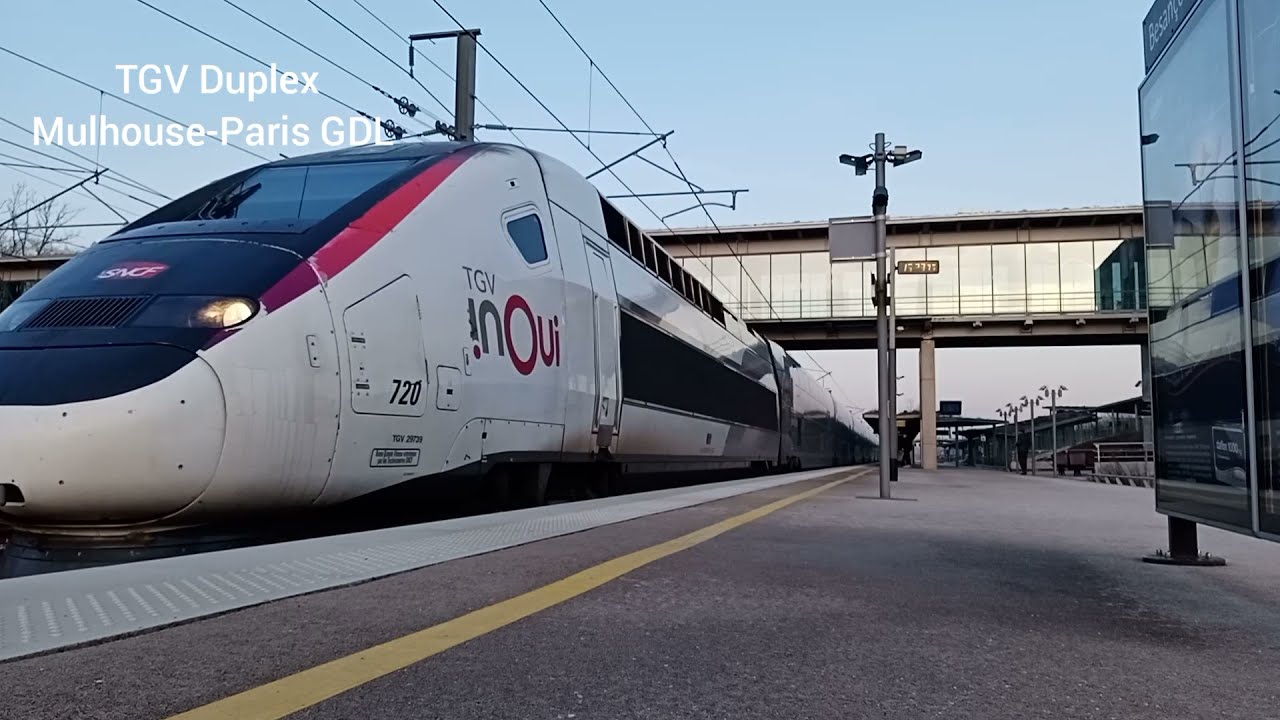 Des trains en gare de Besançon Franche-Comté TGV