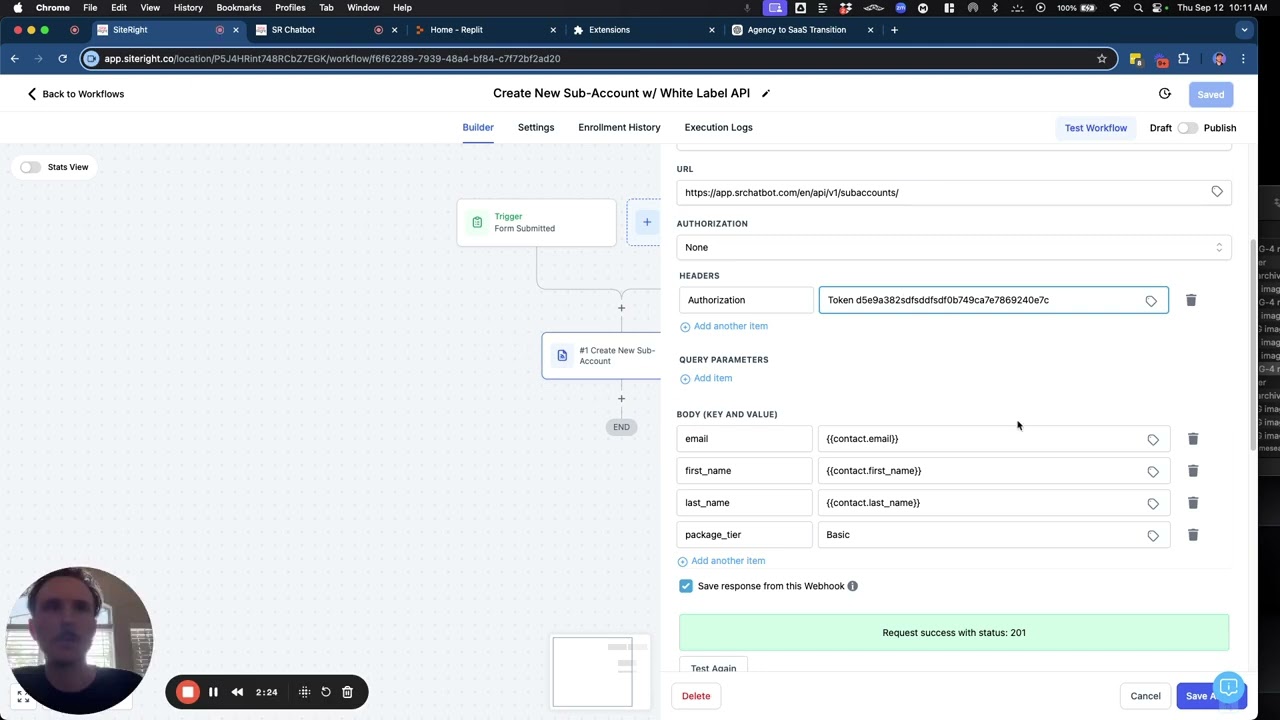 Creating a Sub-Account with White Label API