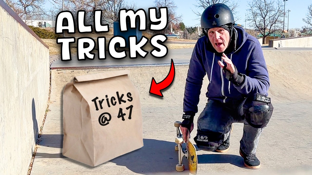 Мой арсенал трюков на крошечном рампе (снова катаюсь на скейте в 47 лет)