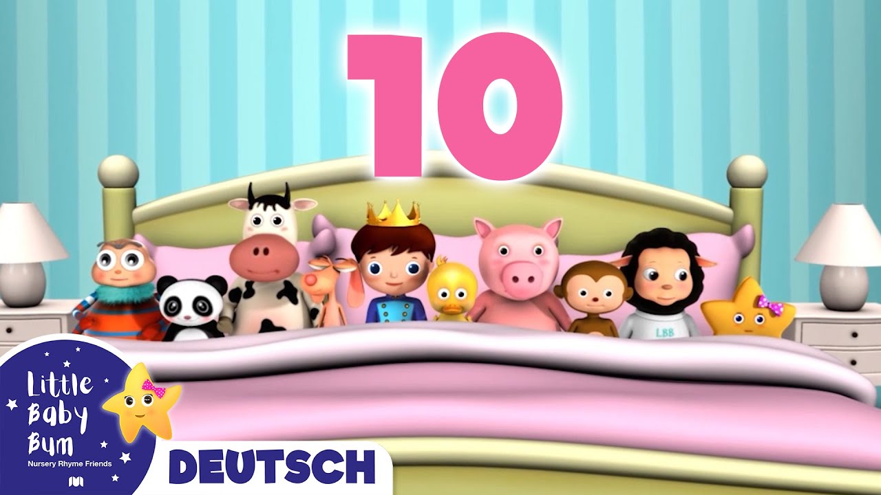 Zehn im Bett | Kinderlieder - Little Baby Bum Deutsch | Cartoons f&uuml;r Kinder