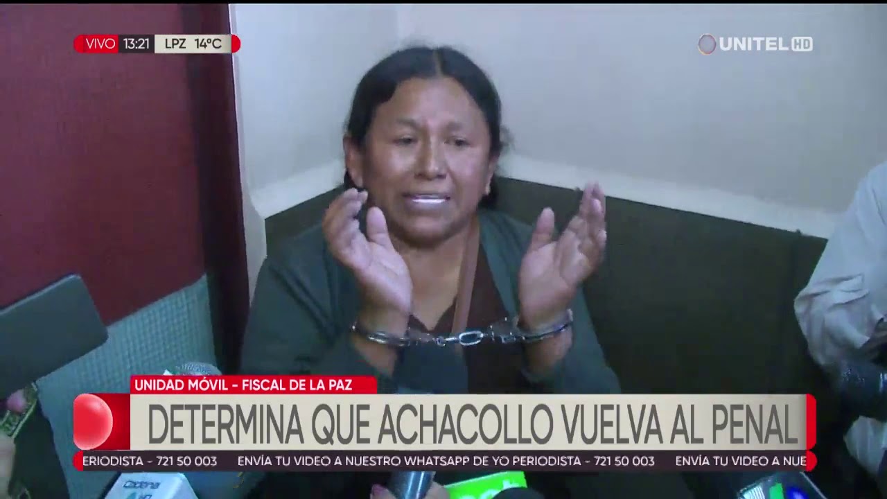 Fiscalía de La Paz determinan que Achacollo vuelva a la cárcel