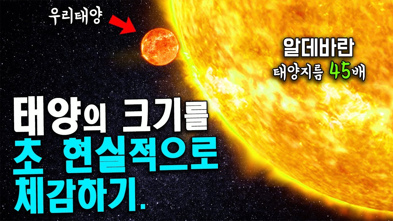 태양의 크기를 완벽하게 이해하게 되는 영상! [ 크기비교 레전드...]