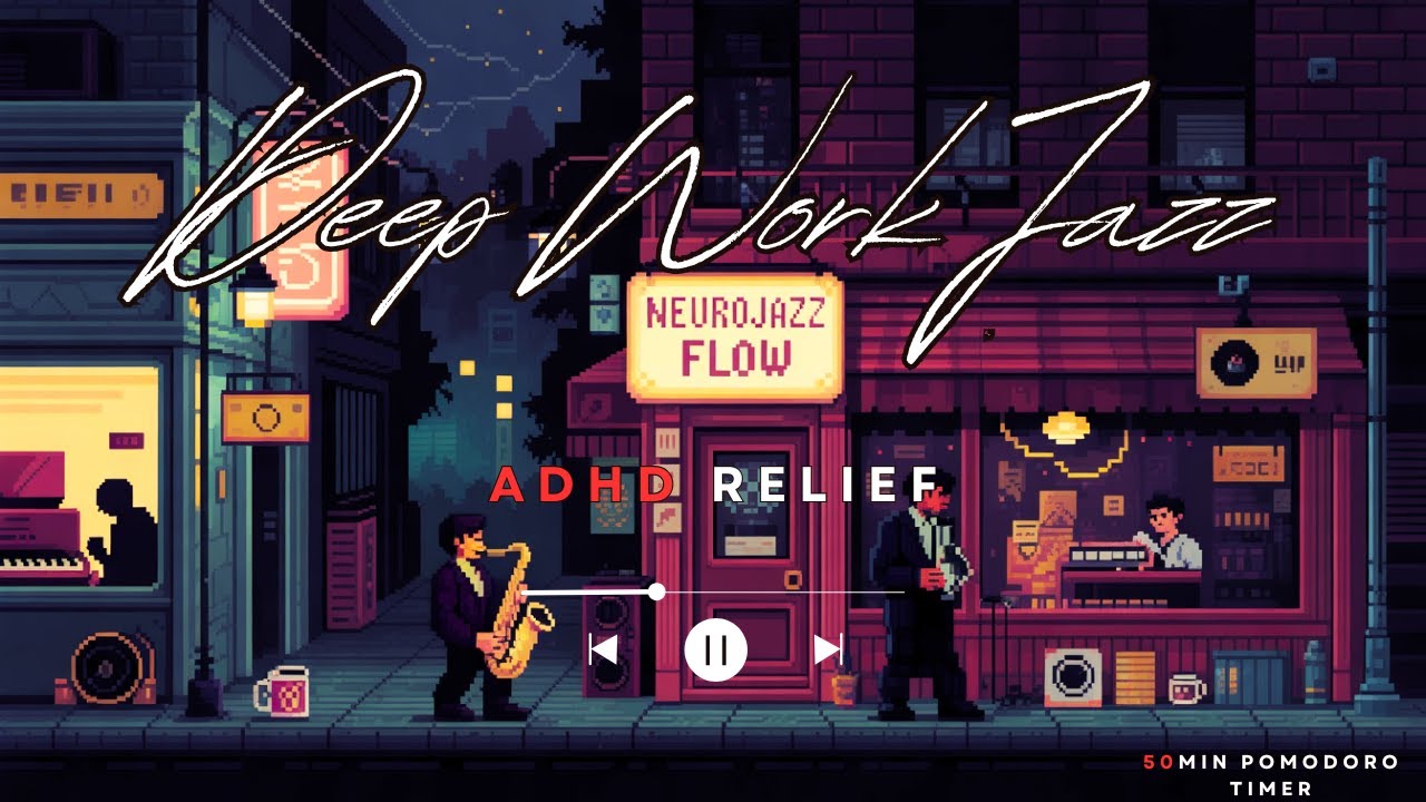 Deep Focus Music for Study & Work 🧠 ADHD Relief Jazz [Neurojazz Flow]