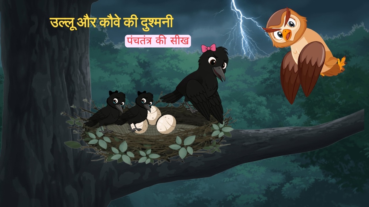 उल्लू और कौवे की पुरानी दुश्मनी | Panchatantra Story | Kahaniya Hindi | Jungle Story | Moral stories