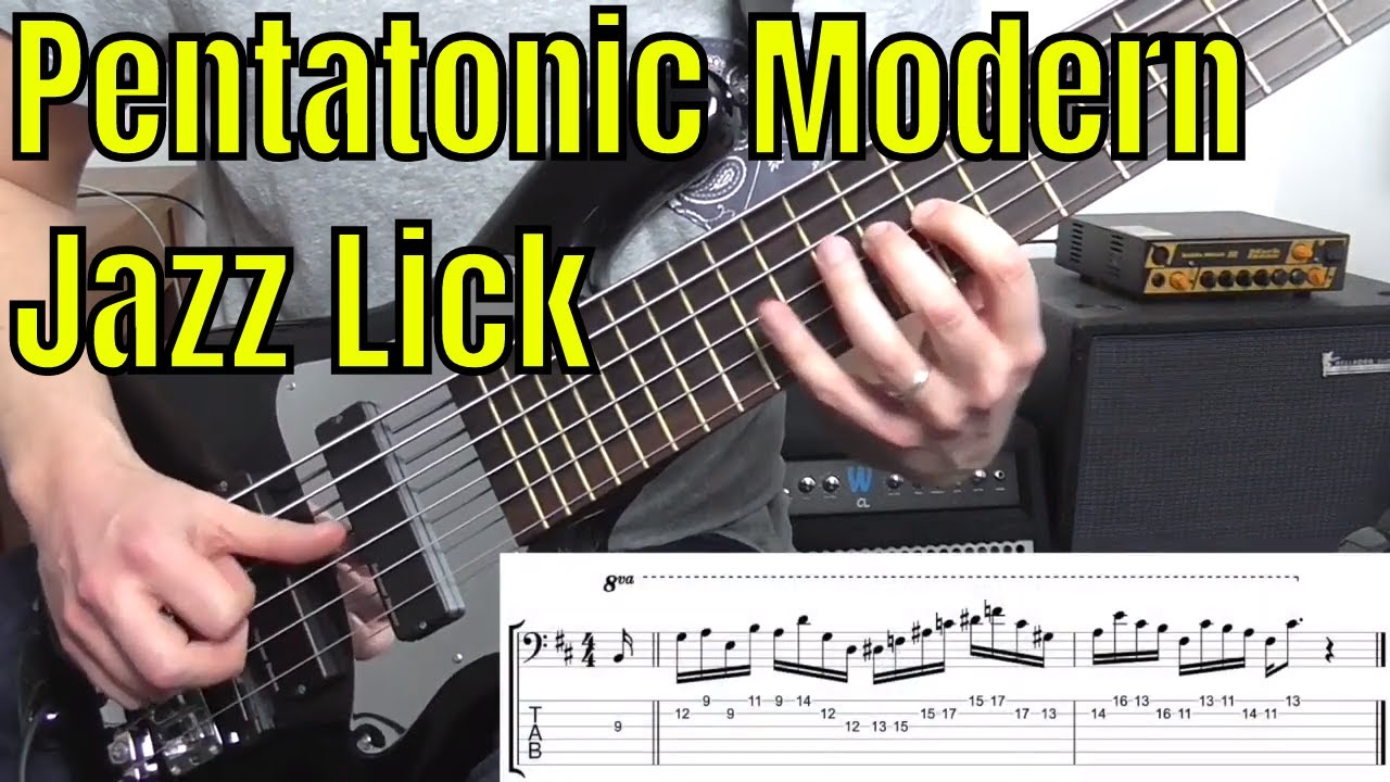 Pentatonic Jazz Lick - The Pentatonic Scale in Modern Jazz 1 - Bass Practice Diary - 7th April 2020