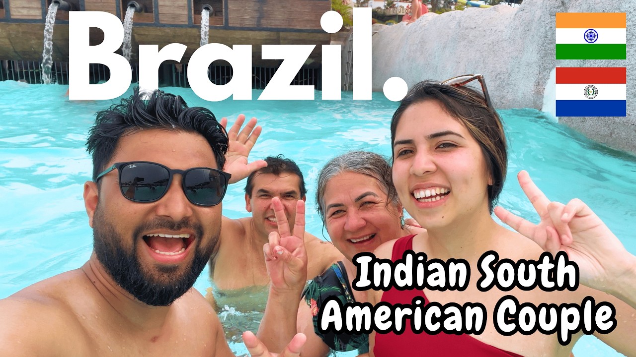 My Indian Husband Became a Kid Again 😍💦 Brazil Water Park Vlog 🇧🇷