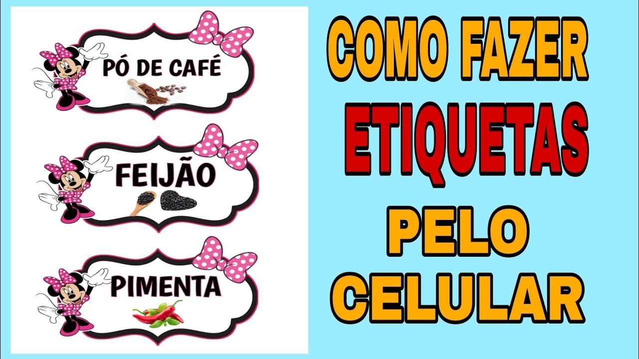 COMO FAZER ETIQUETAS E ROTULOS PELO CELULAR - super fácil!