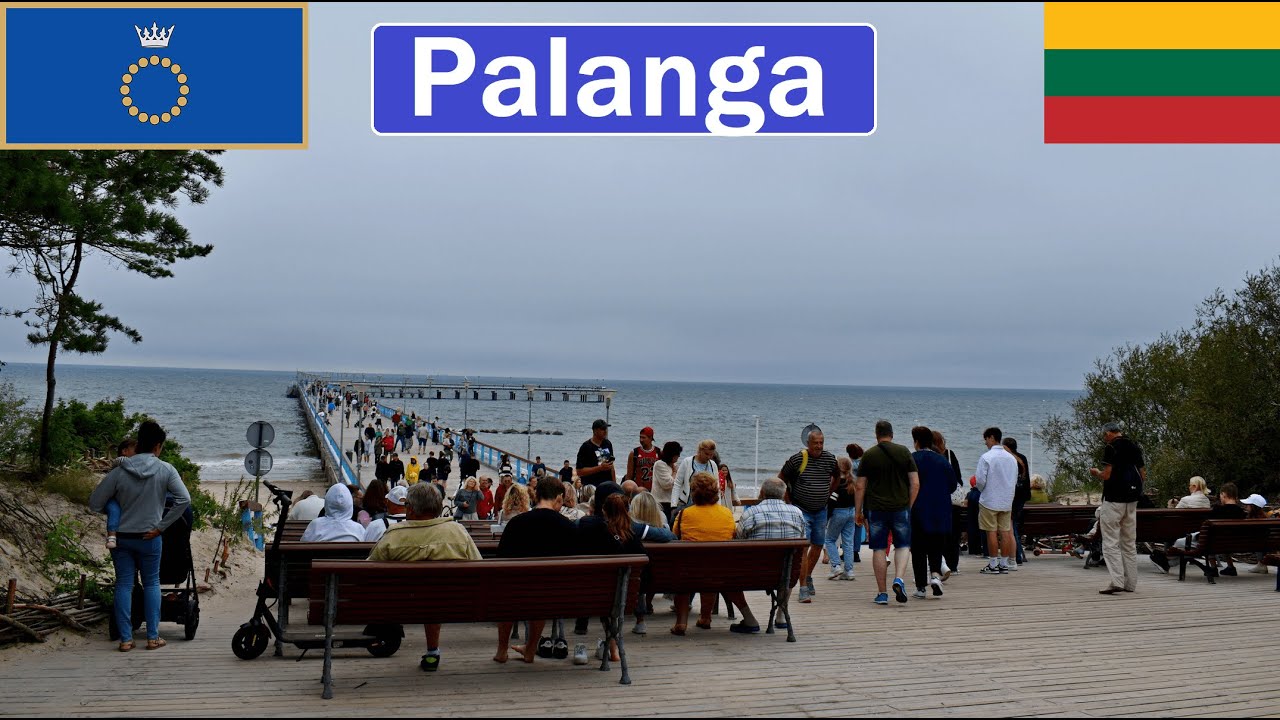 Lithuania, Palanga walking on along the main pedestrian avenue towards the Baltic Sea [4K]