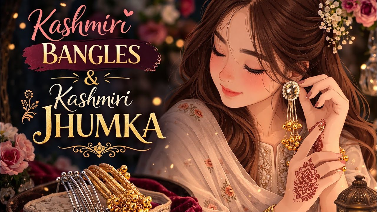 Kashmiri Bangles & Kashmiri Jhumka | Pearl Earrings & Bracelet DIY | Beautiful Handmade Jewellery 