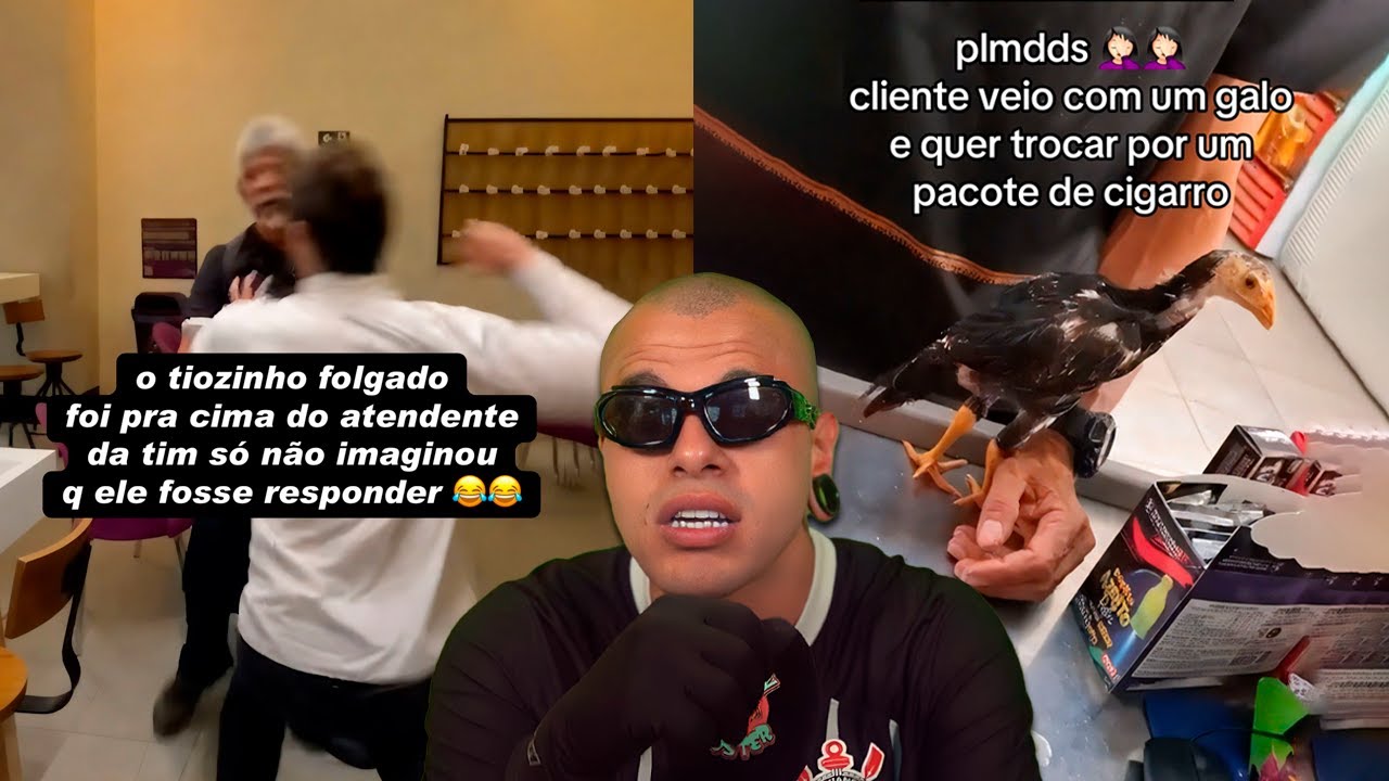 vídeos de tretas entre clientes folgados e atendentes CLT