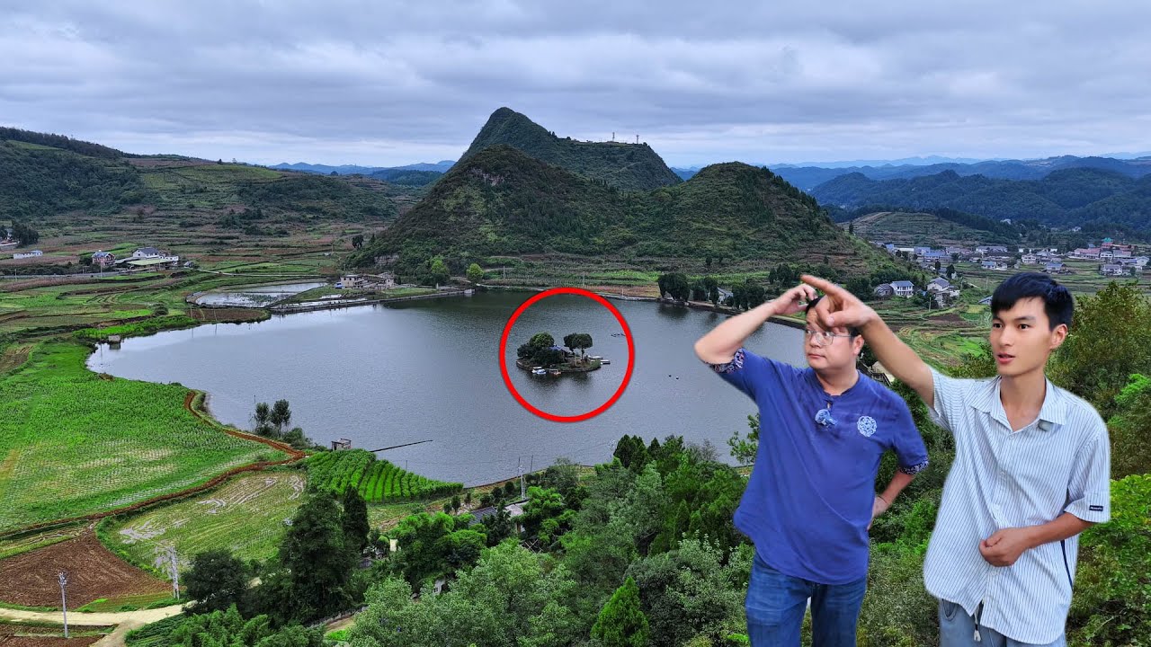 贵州一湖中发现一座小岛，岛上居然有一座2层木楼，四面环水真是仙境
