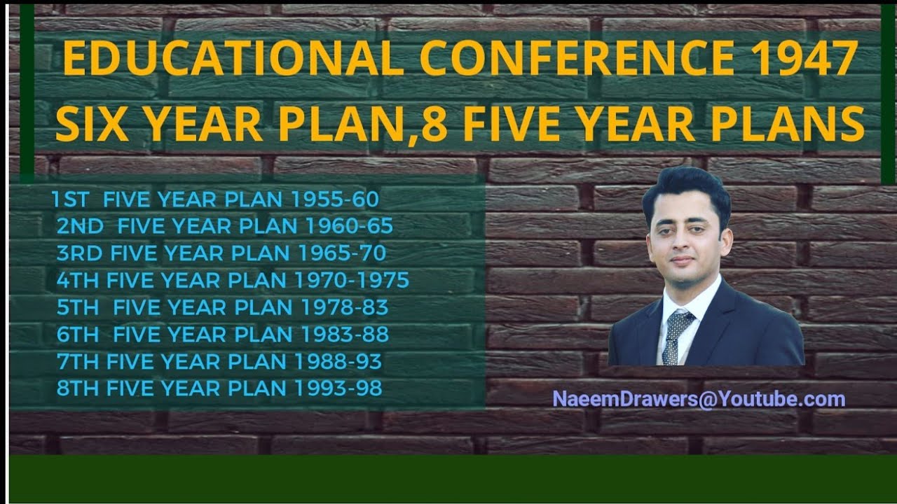 Lecture No. 18 Pak Education conference 1947 & 1951, Six Year Plan,8-Five Year Plans (1955 to 1998)