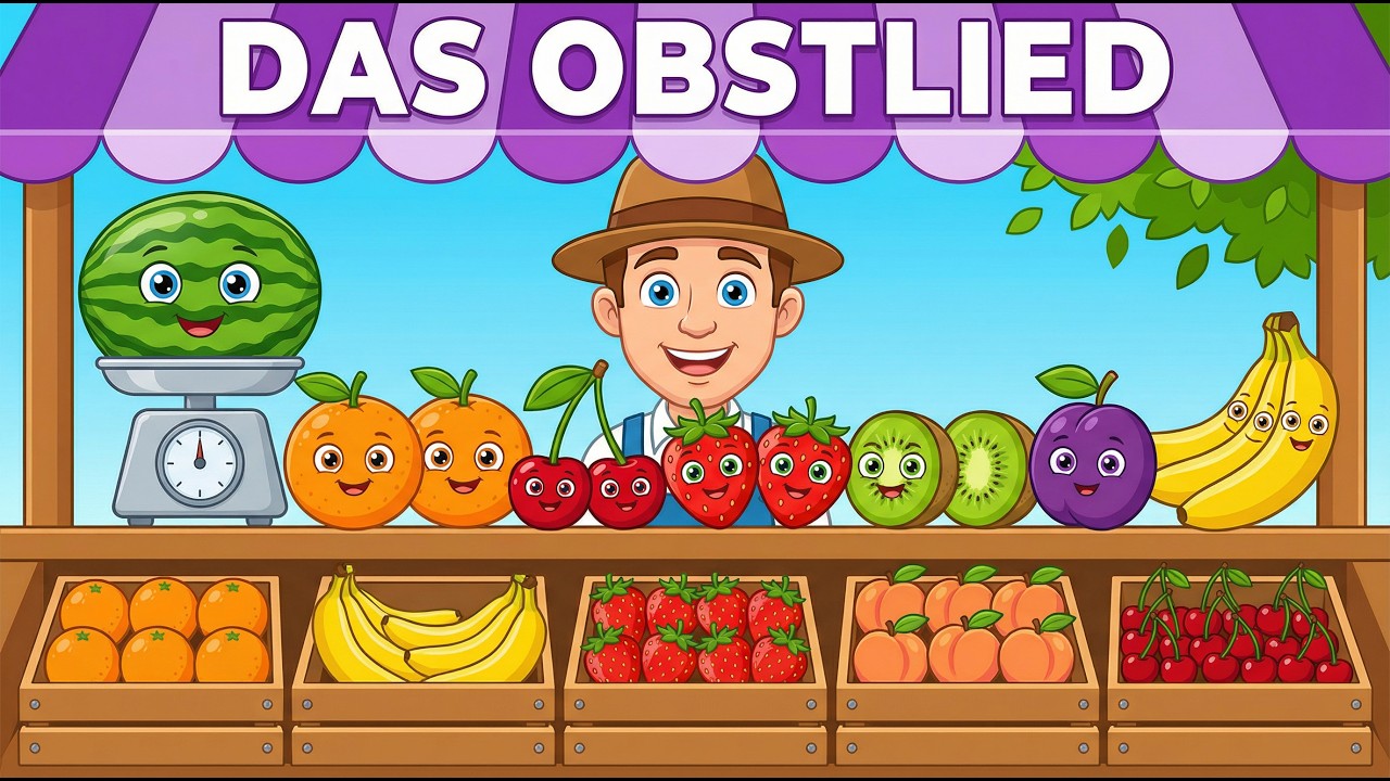 Das Obstlied, Alle meine Entchen, Ich bin ein dicker Tanzbär ⭐🌛 | Kinderlieder Zum mitsingen 🎶