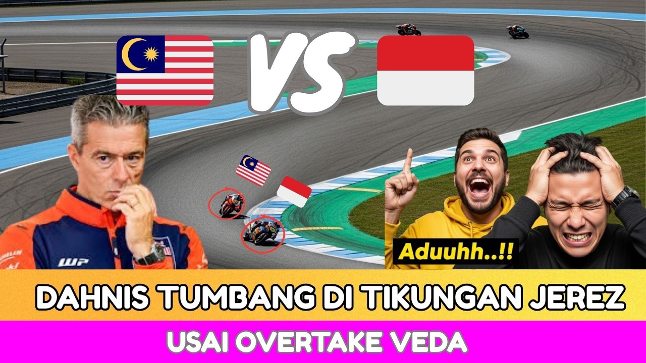 Gagal Overtake Veda, Danish Terjatuh di Jerez! Momen Krusial Moto3 2026