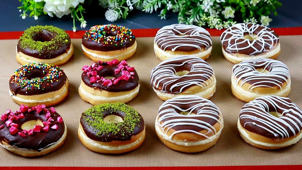 دونتس مخبوزة طرية وناجحة🍩بدون قلي حضريها دفعة واحدة