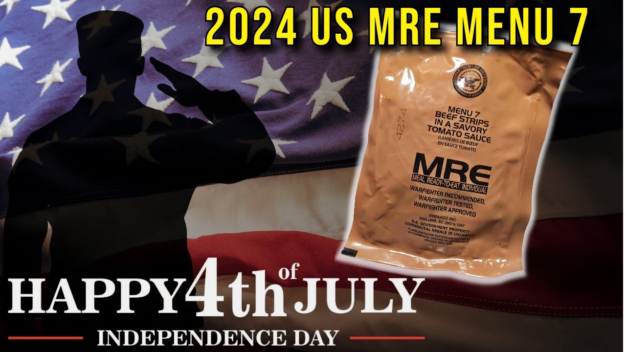 🇺🇸 Обзор MRE на 4 июля! | Меню: 7 говяжьих полосок в пикантном томатном соусе 🍖🔥