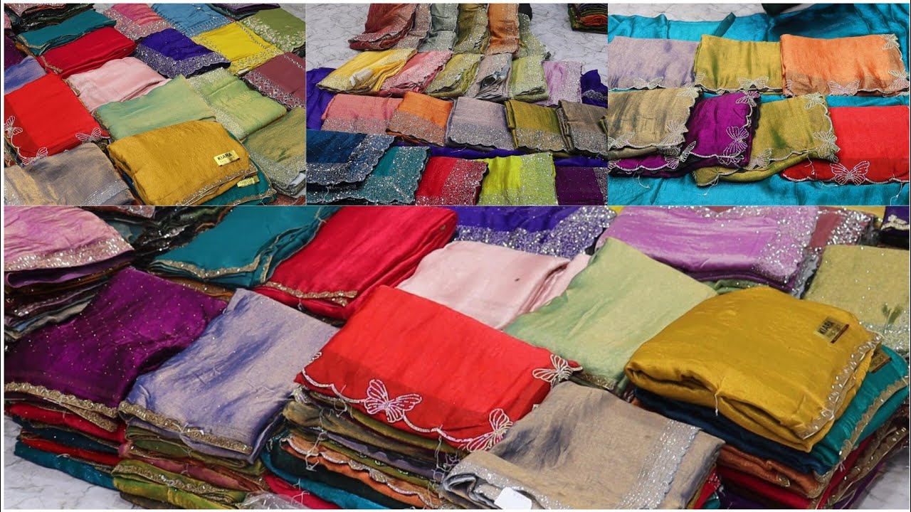 Rs.450 Deepavali Special Stone Work Designer sarees Single pics Wholesale price 