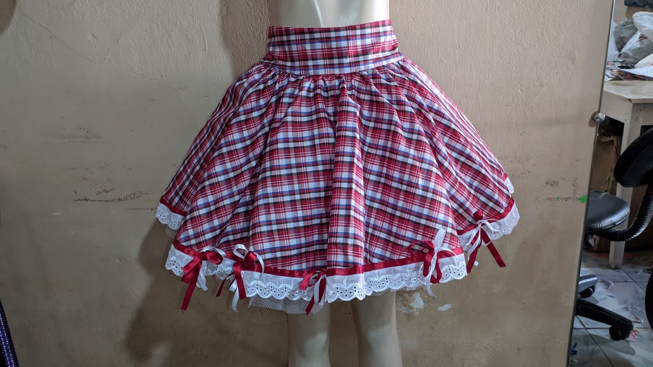 fazendo uma saia de quadrilha