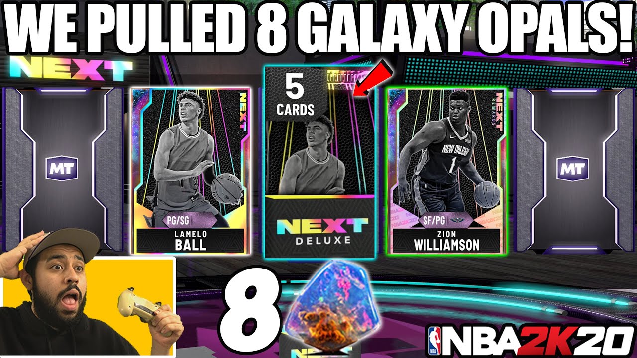 WE PULLED 8 OPALS WITH THE NEW GALAXY OPAL LAMELO BALL NEXT PACKS IN NBA 2K20 MYTEAM PACK OPENING