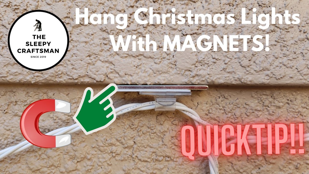Hang Christmas Lights Without Making Holes With This One Trick!