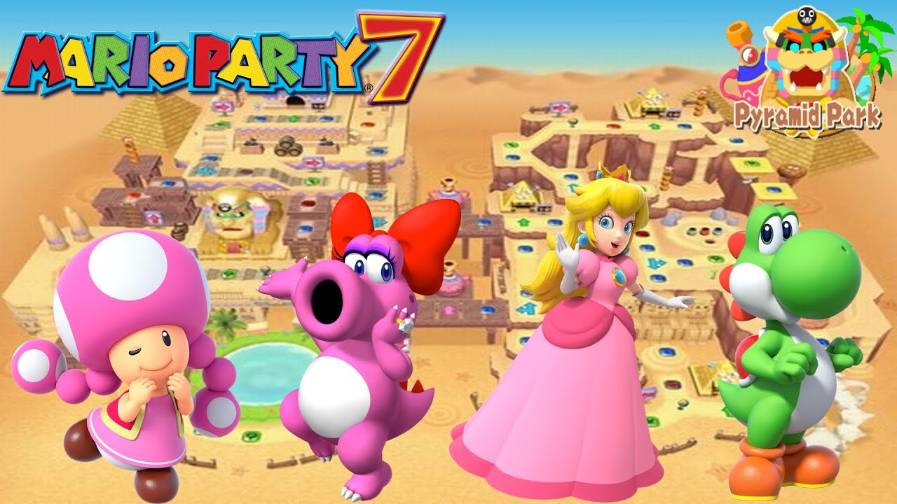 Mario Party 7 - Toadette vs Birdo vs Yoshi vs Peach - Pyramid Park