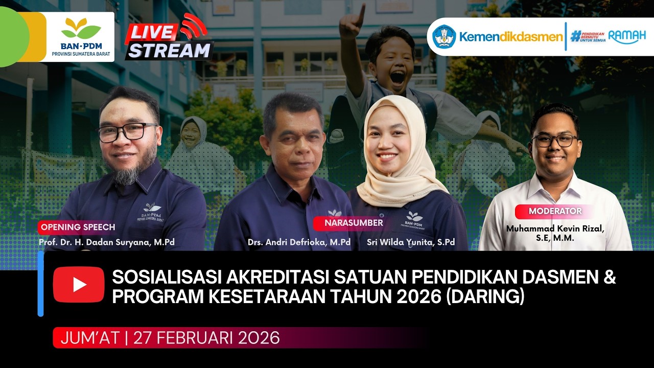 Sosialisasi Akreditasi Dasmen dan Kesetaraan Daring Tahun 2026