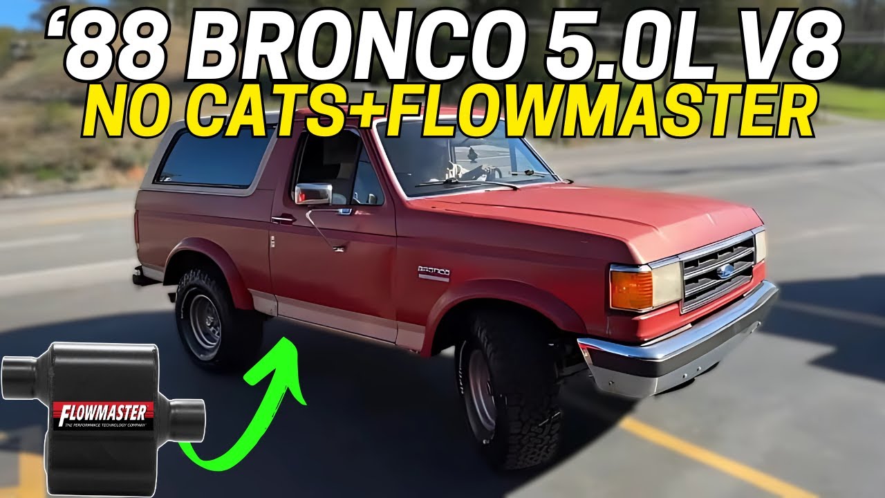 1988 Ford Bronco XLT 5.0L V8 Exhaust Sound w/ Flowmaster Super 10!