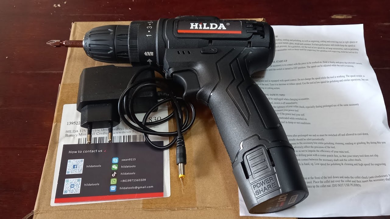 10 Minutes Satisfying Unboxing of Cordless Electric Drill || Hilda Tools || devdevs simple crafts