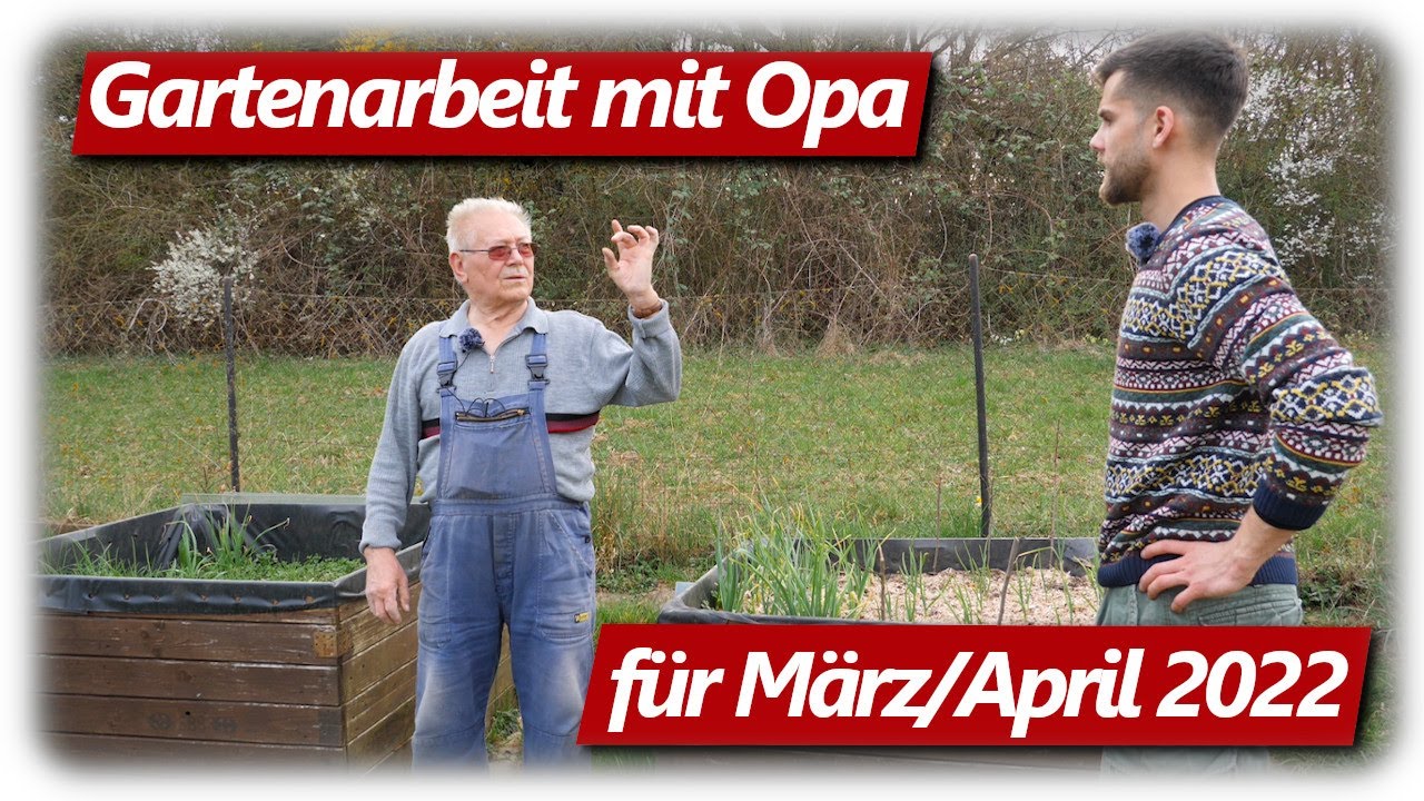 Gartenarbeit März/April 2022 | Hochbeet auffüllen, Unkraut entfernen, Rhabarber düngen und mehr