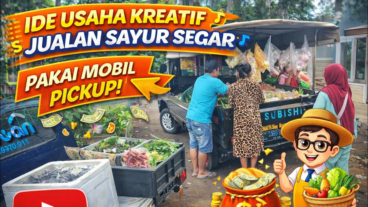 Usaha Kreatif Mobil Pickup Jualan Sayur Part 4 Sayur Mbak Lis Omset 20jt Langsung Ganti Pajero